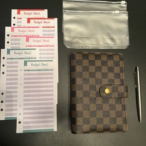 Luxury Checkered A6 Budget Binder Planner Journal Notepad Gift
